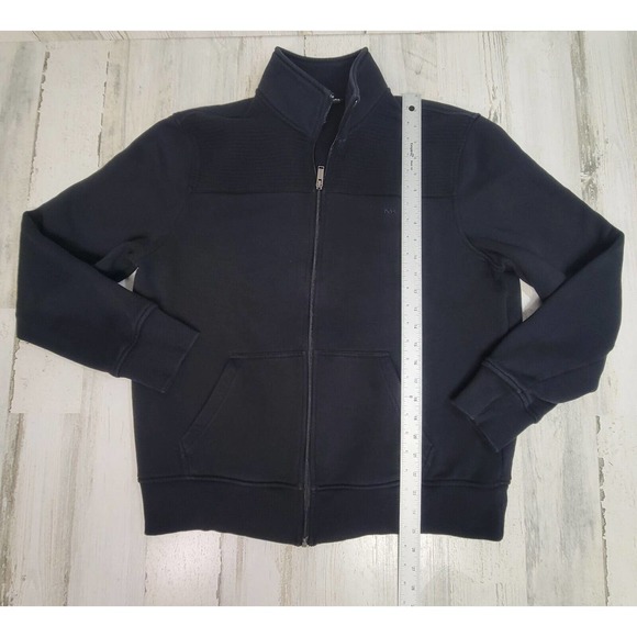Michael Kors Sweater Men Large Black Full Zip Casual Classic Normcore Dadcore - Picture 8 of 11